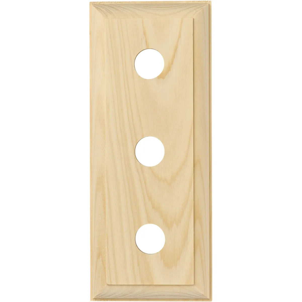 Triple Switch & Socket Wood Blocks - Traditional Profile