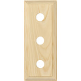 Triple Switch & Socket Wood Blocks - Traditional Profile