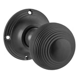 Reeded Mortice Knob - Round Rose