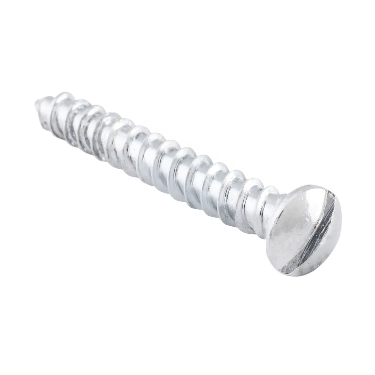 Slot Head Raised Countersunk Screw - Solid Brass L25mm 6 Gauge
