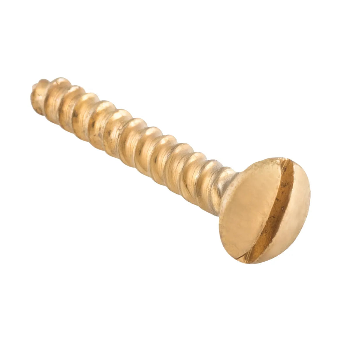 Slot Head Raised Countersunk Screw - Solid Brass L19mm 5 Gauge