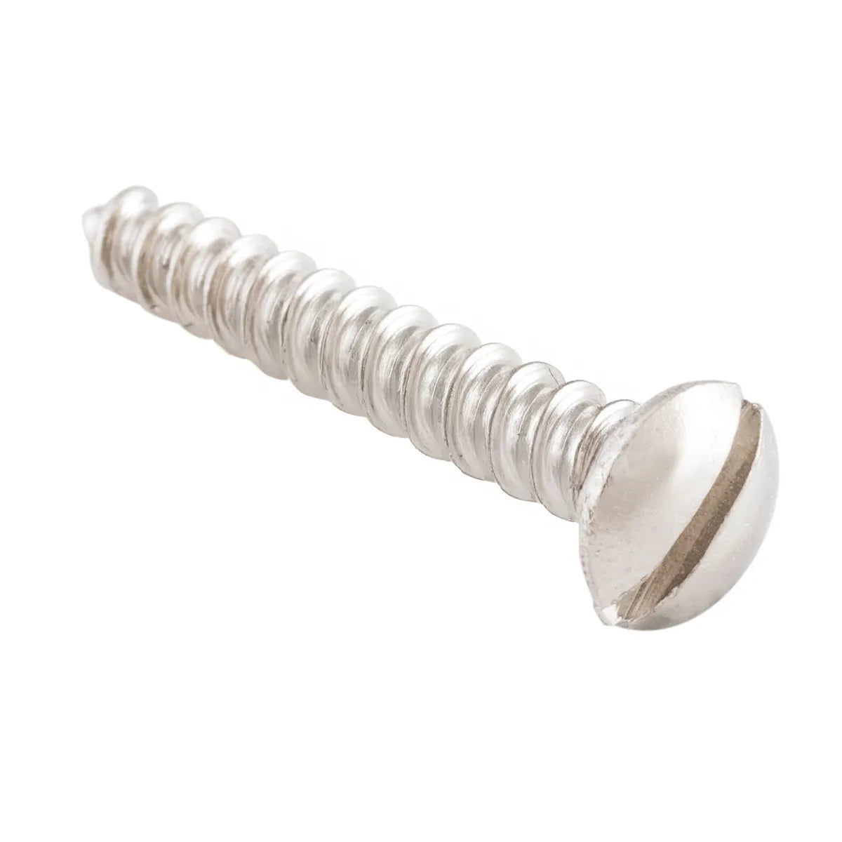 Slot Head Raised Countersunk Screw - Solid Brass L25mm 6 Gauge