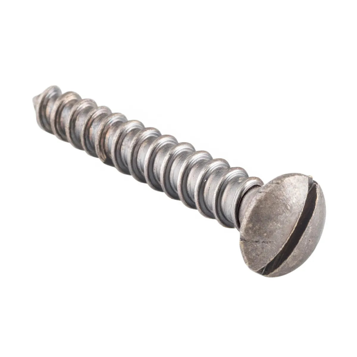 Slot Head Raised Countersunk Screw - Solid Brass L25mm 6 Gauge