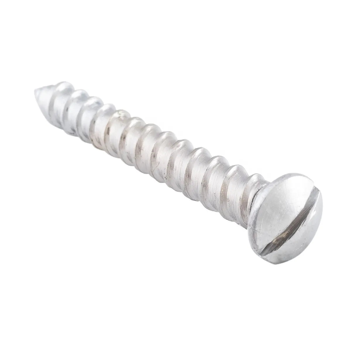 Slot Head Raised Countersunk Screw - Solid Brass L25mm 6 Gauge