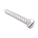 Slot Head Raised Countersunk Screw - Solid Brass L25mm 6 Gauge