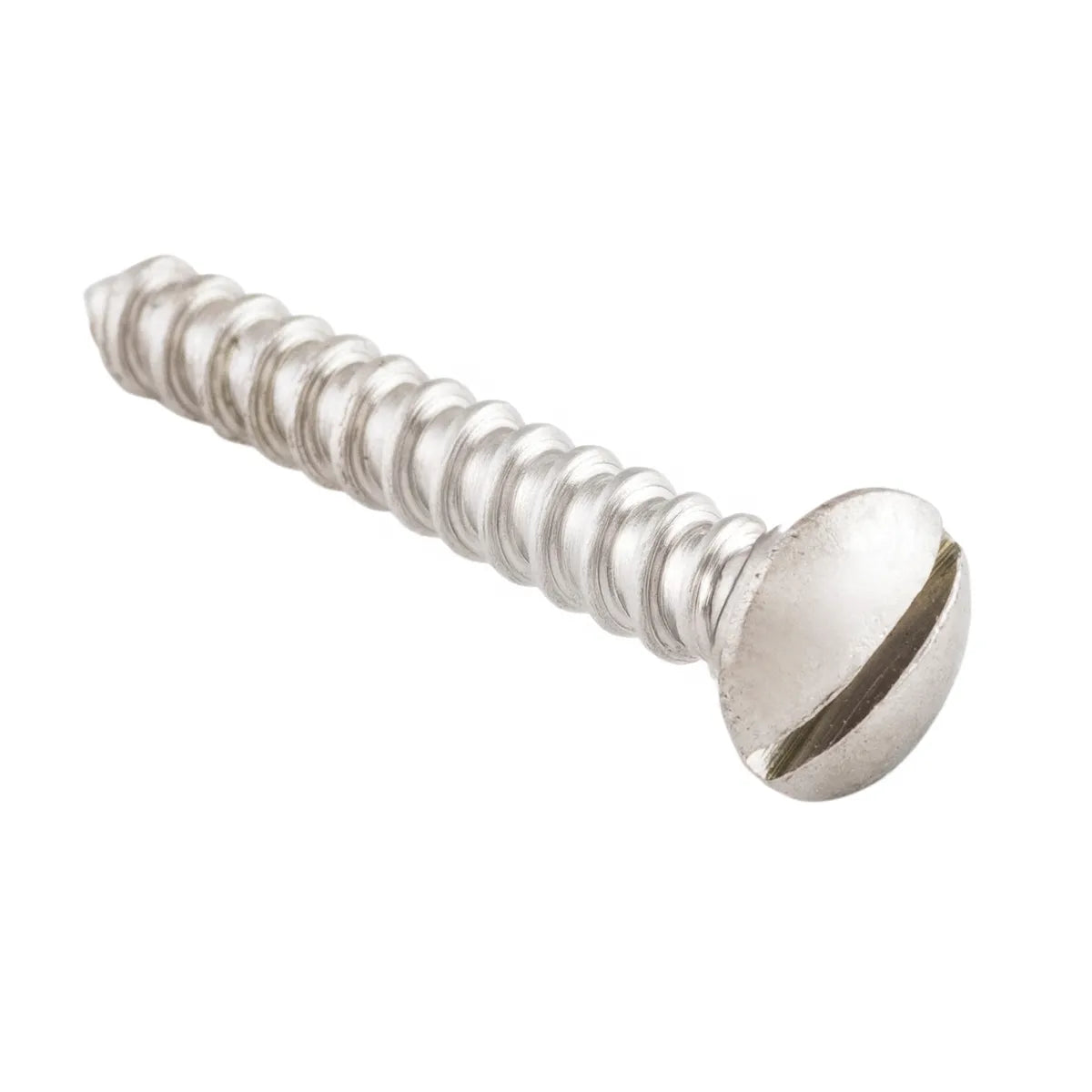 Slot Head Raised Countersunk Screw - Solid Brass L25mm 6 Gauge