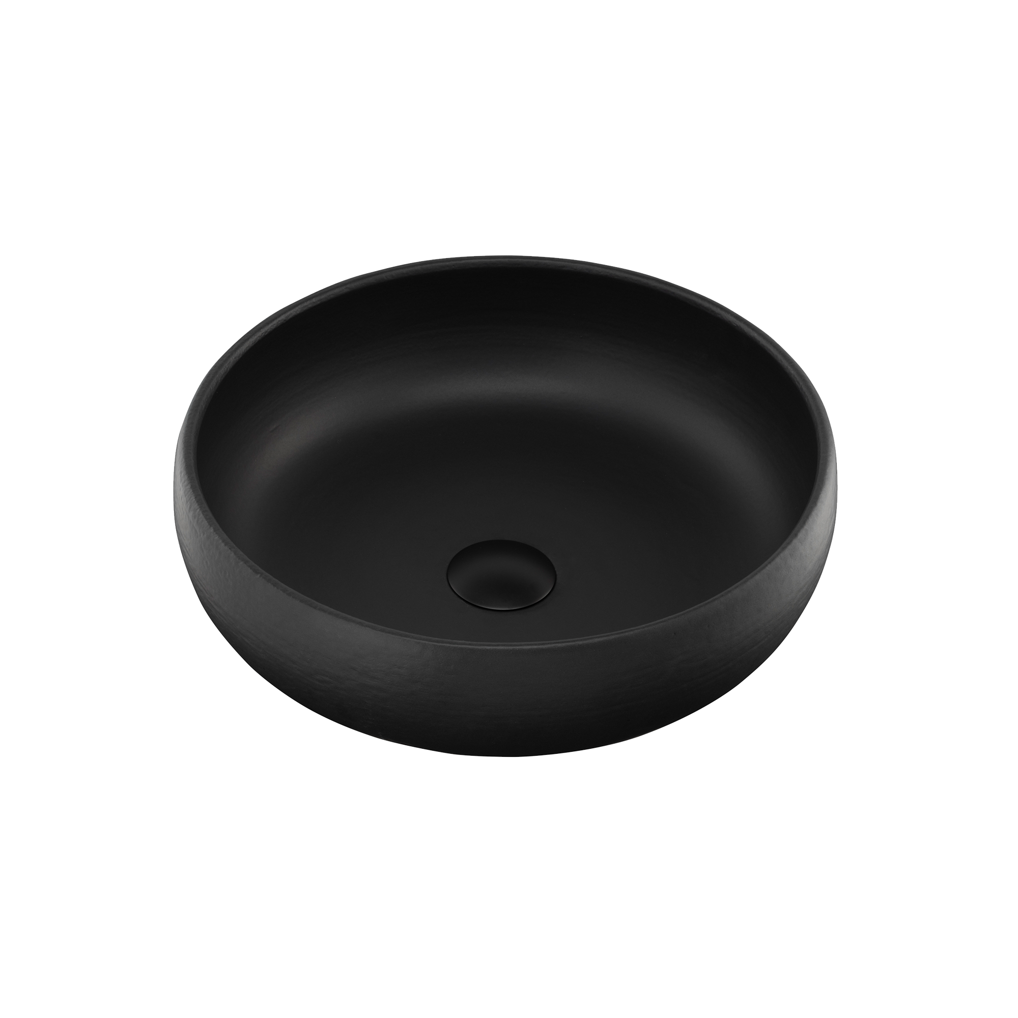 Terzofoco Matte Black Curved Counter Top Basin
