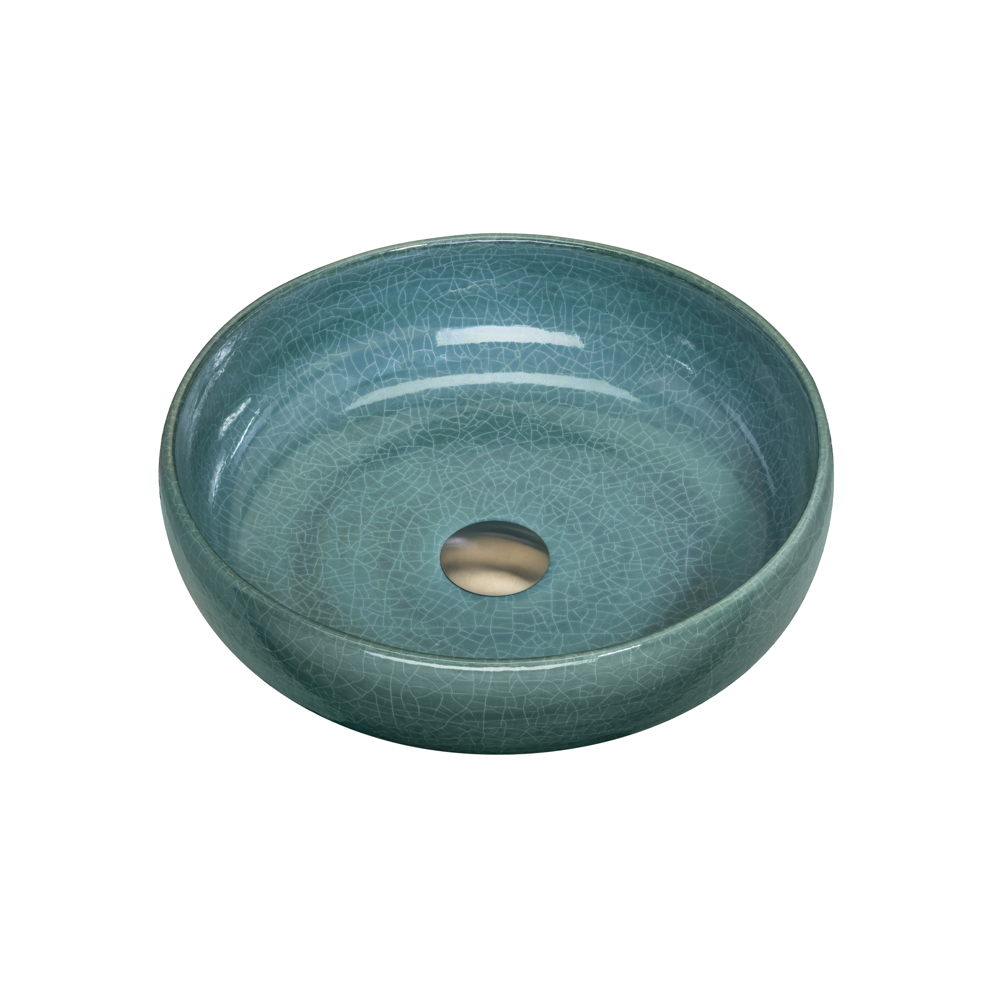 Terzofoco Emerald Green Curved Counter Top Basin