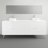 Timberline Sutherland House Retro On Legs Vanity - 2100mm Double Basin | The Blue Space
