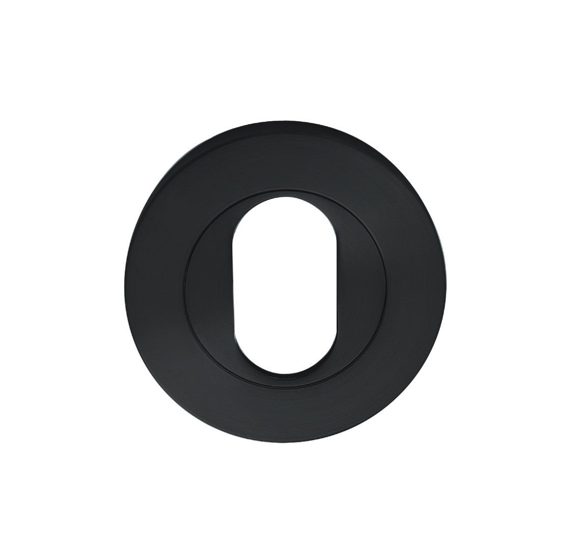 Oval Escutcheon – Matt Black