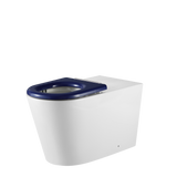 Vienna Wall Faced Care Toilet Suite With Blue Seat