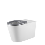 Vienna Wall Faced Care Toilet Suite With Grey Seat