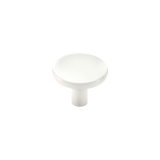 Momo Vena Round Knob 35mm in Matt White - close-up detail view