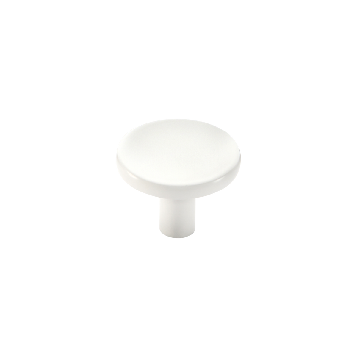 Momo Vena Round Knob 35mm in Matt White - close-up detail view
