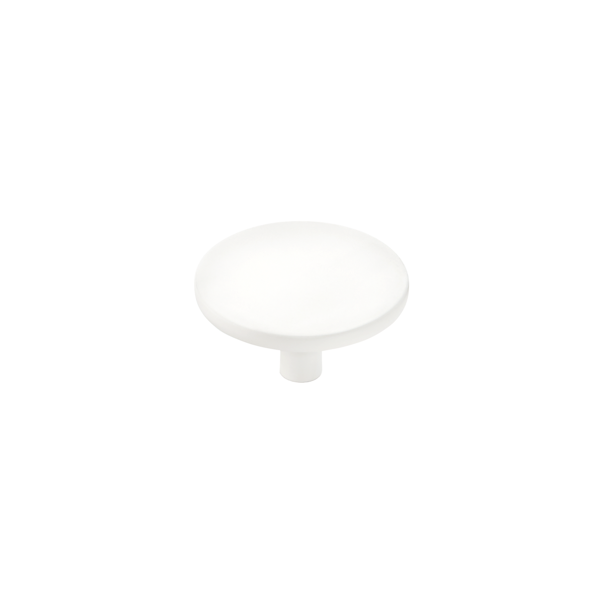 Momo Vena Round Knob 50mm in Matt White - close-up detail view