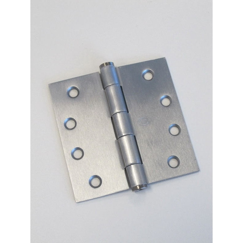Button Tipped Hinge 100x100x2.5mm Satin Chrome Fixed Pin & Loose Pin