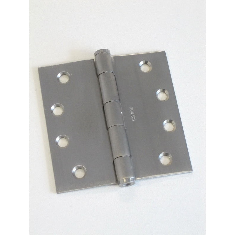 Button Tipped Hinge 100x100x2.5mm Satin Stainless 304 FP & LP