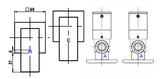 Washing Machine Stops 1/4 Turn - Matte Black