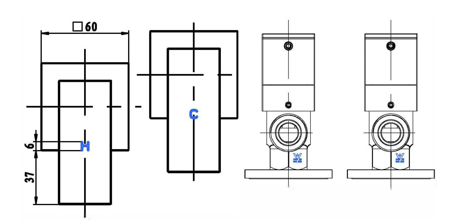 Washing Machine Stops 1/4 Turn - Matte Black