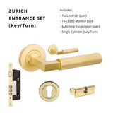 Zurich – Satin Brass