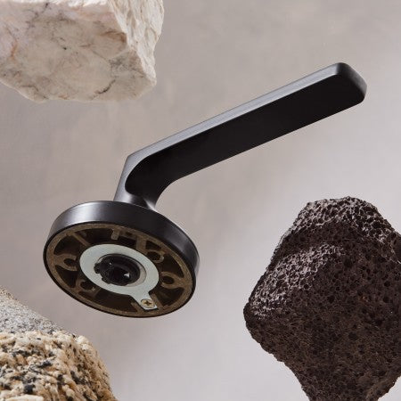 Avant with QuickFix Rivera Passage Lever Set in Matte Black with Latch