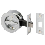 Circular Privacy Sliding Cavity Set in Satin Chrome