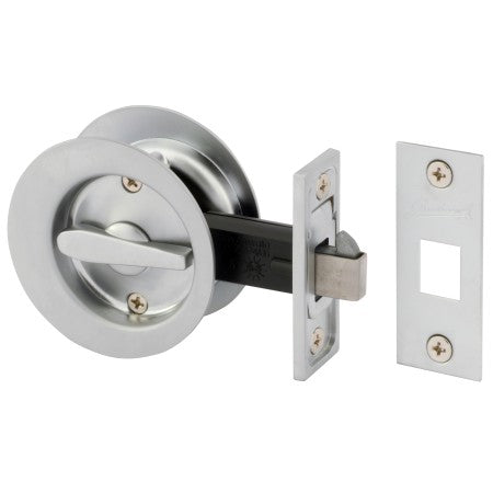 Circular Privacy Sliding Cavity Set in Satin Chrome