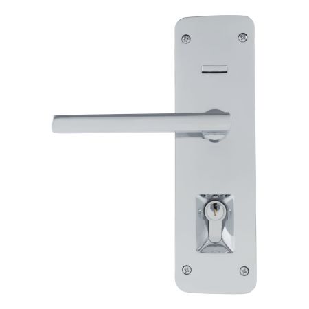 Trilock Cove Lianna Double Cylinder Entrance Lever Set in Bright Chrome