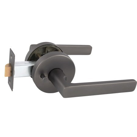Avant with QuickFix Rivera Privacy Lever Set with Latch in Satin Graphite