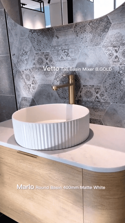 Bondi 900mm Natural Oak Wall Hung Curve Vanity - front view