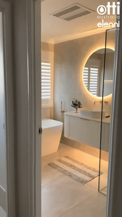 Hampshire 1200mm Satin White Wall Hung Curve Vanity - front view