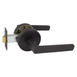 Avant with QuickFix Rivera Passage Lever Set in Matte Black with Latch