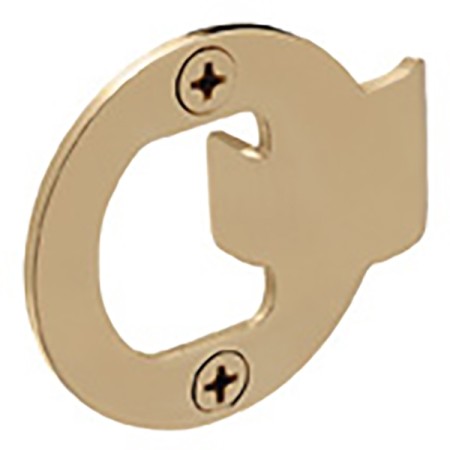 Round Strike Plate to Suit 482 Series Latch in Polished Brass