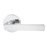 Avant with QuickFix Rivera Privacy Lever Set with Latch in Bright Chrome