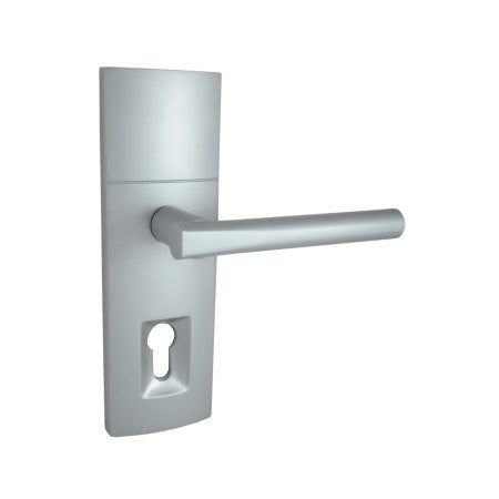 Trilock Contemporary Align Dummy Trim Entrance Lever Set in Satin Chrome