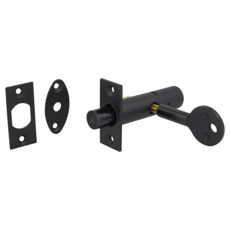 Door Security Bolt in Matte Black
