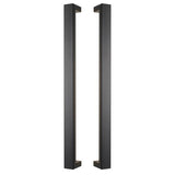 Oblong 600mm Back to Back Pull Handle Dual Pack Set in Matte Black