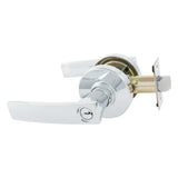 Neue Angular Entrance Key Lever Set in Bright Chrome