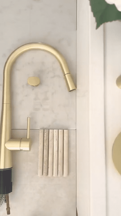 Dune - 80mm Brushed Brass Handle (Premium Solid Brass Construction) - front view