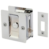 Rectangular Privacy Sliding Cavity Set in Bright Chrome