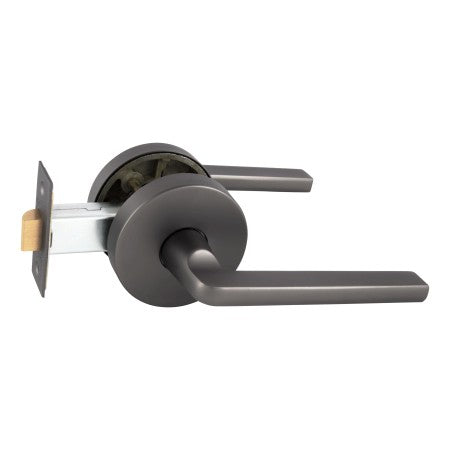 Avant with QuickFix Alba Passage Lever Set in Satin Graphite with Latch