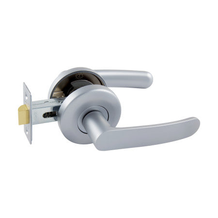 Neue Contour Passage Lever Set in Satin Chrome