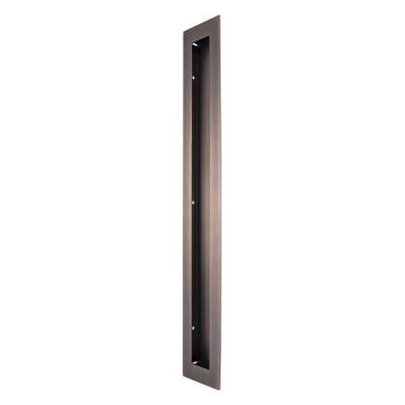 Rectangular Flush Pull 350mm in Aged Brushed Copper