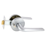 Avant with QuickFix Sierra Privacy Lever Set with Latch in Brushed Satin Chrome