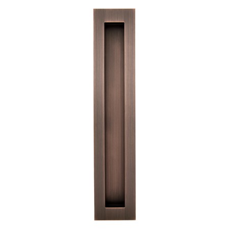 Rectangular Flush Pull 250mm in Aged Brushed Copper
