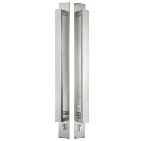 Trilock Omni Back to Back Double Cylinder Pull Handle Entrance Set