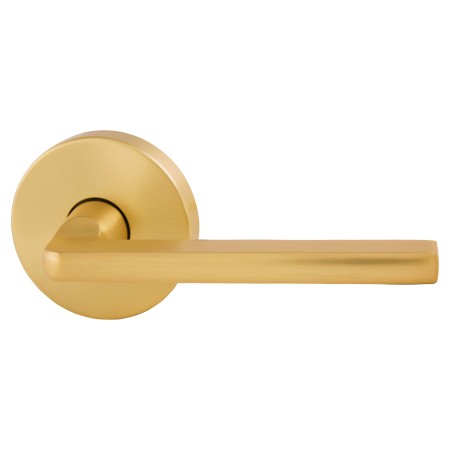 Avant with QuickFix Alba Passage Lever Set in Satin Brass with Latch