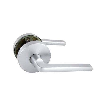 Avant with QuickFix Alba Passage Lever Set in Brushed Satin Chrome with Latch