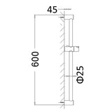 Vetto Shower On Rail Black
