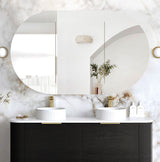Bondi 1500x900 Black Oak Shaving Cabinet